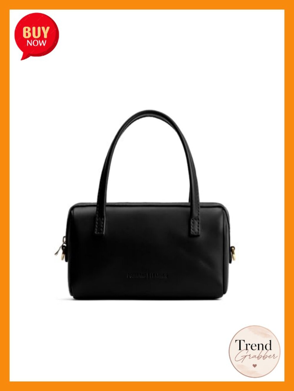 Full Grain Leather Doctor Bag Crossbody Purse Handbag